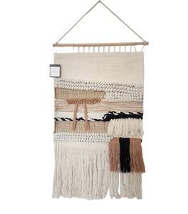 Directo de fábrica, decoración Bohemia personalizada, patrón de impresión bohemio, tapiz de pared tejido de algodón natural, colgante de arte de pared inspirado en la naturaleza - Product Image 1