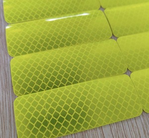 For 4083 Diamond Grade Fluorescent Yellow Green Die Cut Acrylic Reflective Film 3CM*8CM <b>Waterproof</b> for Car Motorcycle Safety - Product Image 4