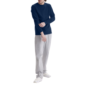 Sweat-shirt en coton biologique pour homme, bleu marine, blanc, vert foncé, échantillon gratuit, vente en gros, manches longues, impression de logo personnalisée disponible - Product Image 2