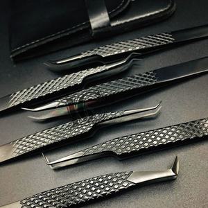 Pinzas de alta calidad Pinzas de extensión de pestañas negras Embalaje Forma cuadrada Bajo MOQ Papel sostenible Plástico visón - Product Image 6