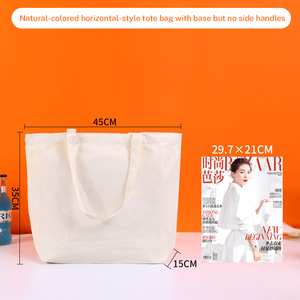 ถุงผ้าแคนวาสผ้าฝ้ายใช้ซ้ำได้พิมพ์ซับลิเมชันด้วยความร้อนโลโก้ออกแบบได้ตามต้องการ - Product Image 5