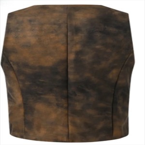EDGECO INTERNATIONAL Chaleco de Cuero Vacuno Retro para Hombre, Ecológico, Impermeable, Estilo Vaquero Occidental, para Invierno - Product Image 5
