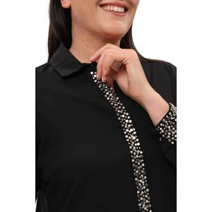 Camicia da sera in tessuto crêpe ricamato a mano Jessica "fatto a mano" per grandi dimensioni - Product Image 3