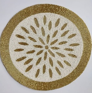 Solid Design Vintage Style Handmade <b>Seed</b> Bead Eco-Friendly Durable Home Wedding Use High Quality Customized Design Beaded Table - Product Image 6