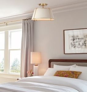 Modern Crest Semi Flush Mount Ceiling <b>Light</b> Stylish Transitional Design with Warm Glow for Bedrooms Hallways & Living <b>Spaces</b> - Product Image 2