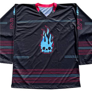 Jersey de Hockey Sublimado en Poliéster Personalizado con Bajo MOQ, Cuello en V, Nombre/Número en Tackle Twill, Mangas Largas, Jersey de Hockey sobre Hielo - Product Image 6