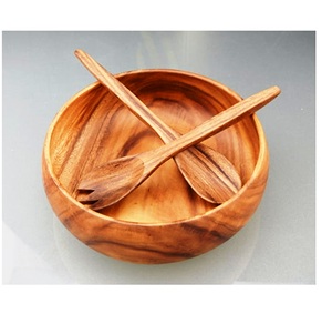 Acacia Wood Bowls 1 Top Selling Salad Bowl Platter Customized Size Made in India - Product Image 4