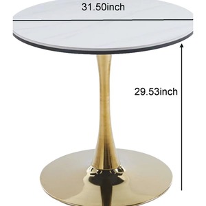 Table basse en acier inoxydable doré de luxe moderne et écologique pour usage hôtelier - Product Image 5