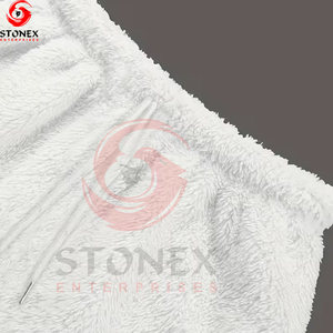 Shorts décontractés pour femmes en molleton 100% coton respirant à taille haute élastique avec logo personnalisé en gros - Product Image 2