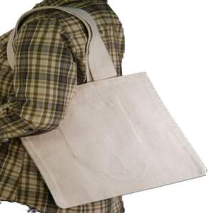 Bolsas de Compras Promocionales al por Mayor, 100% Algodón Orgánico Reciclable, Ligeras, Medianas, Ecológicas, Impresas con Serigrafía - Product Image 1