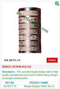 Rodillo de diseño de brazalete de acero GS 657Y-14 Herramientas de joyería esenciales para artesanos de joyería - Product Image 2