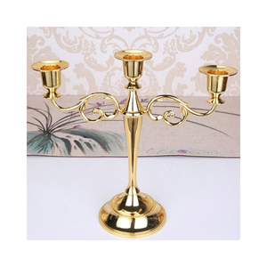 Traditional Style Gold Plated Candle Holder Best Selling Wedding Decorative Tabletop Candle Holder Manufacturer From India - Product Image 2