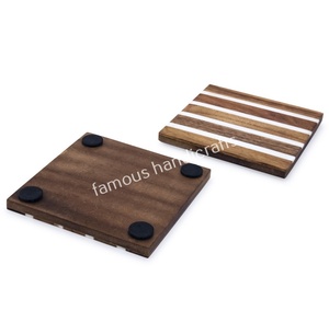 Posavasos artesanales de resina atractivos al por mayor con diseños únicos taza de té incrustaciones de resina café cerveza vino almohadillas de café con estilo único - Product Image 4