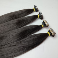Extensions à bandes adhésives GUGU HAIR en cheveux humains vietnamiens doublement étirés, 100 % vierges Remy injectés, ondulations profondes lâches, vente en gros d'usine