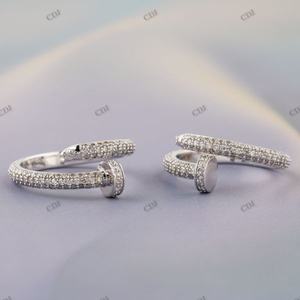 New Arrival Customized Design GRA Certified Moissanite Sterling Silver Iced Diamond Hip Hop Band <b>Mens</b> High Quality Latest - Product Image 6