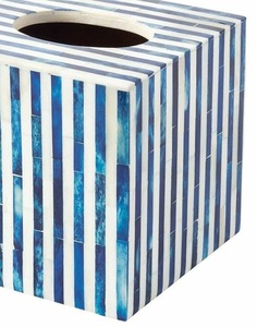 Support de boîte à mouchoirs en incrustation d'os de luxe avec art floral pour comptoir de vanité de table à manger et pièce maîtresse de salon - Product Image 2