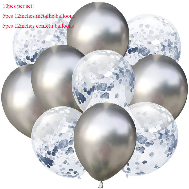 Wholesale 12 Inch Glitter Balloons Happy Birthday Party Supplies Wedding Decoration High Quality Latex Balloon Set