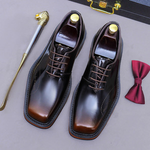 Chaussures habillées en cuir pour hommes, style 2025, chaussures de bureau formelles en cuir, semelle en cuir - Product Image 3