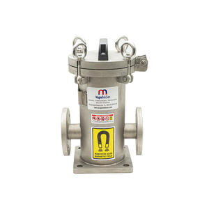 Séparateur magnétique en ligne Magneteksan DN40 à haut flux, 10000 Gauss, grade N35, tolérance 1 %, filtre en acier inoxydable pour liquides - Product Image 1