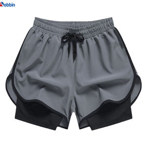 Customized Men Short Double <b>Layer</b> With Pocket Comfortable Gym Short Running Training Short Yoga Fitness Short Workout Breathable - Product Image 2