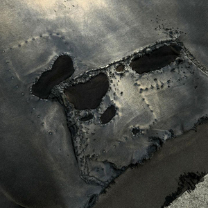 Sudaderas con capucha rasgadas de algodón 100% con lavado ácido personalizado para hombre, ropa de invierno, tela de lana, ropa superior transpirable - Product Image 5