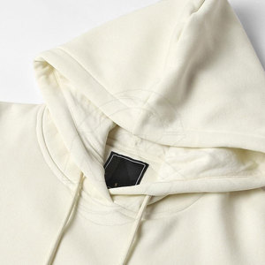Sudaderas con capucha de lana para mujer de color sólido con logotipo personalizado para ropa informal de invierno posición de logotipo frontal - Product Image 5