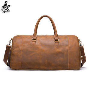 Sacs de voyage Vintage en cuir de vache véritable pour hommes, style crazy horse - Product Image 4