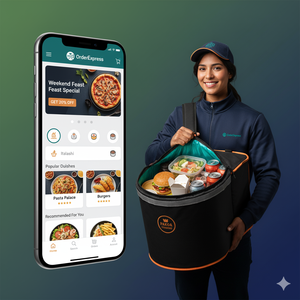 Ứng dụng phân phối thực phẩm với theo dõi thời gian thực | giải pháp iOS/Android đa tính năng với thiết kế tùy chỉnh, cổng thanh toán và ứng dụng trình điều khiển - Product Image 2