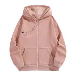 Venta al por mayor de sudaderas de gran tamaño para mujer, sudaderas con capucha de lana con logotipo personalizado, Sudadera con capucha unisex con bolsillos, ropa de invierno de lana para mujer - Product Image 3