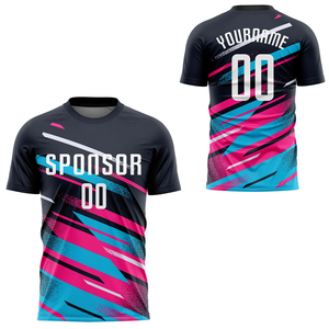 Última Llegada, Camiseta de Fútbol Corta Estampada, Nuevo Diseño, Más Vendida, 100% Poliéster, Transpirable, de Secado Rápido, Ligera, con Logotipo Personalizado - Product Image 6