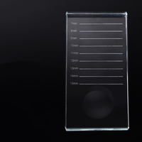 Plateau carré en plastique acrylique de haute qualité pour colle à extensions de cils, boîte de rangement pour cils, écologique, réutilisable, outil de beauté personnalisé, vente en gros
