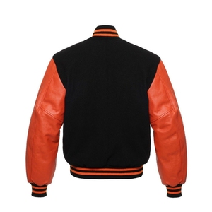 Vestes pour hommes 2025 en gros, haute qualité, écologiques, avec logo personnalisé brodé, manches en cuir, style streetwear uni - Product Image 4
