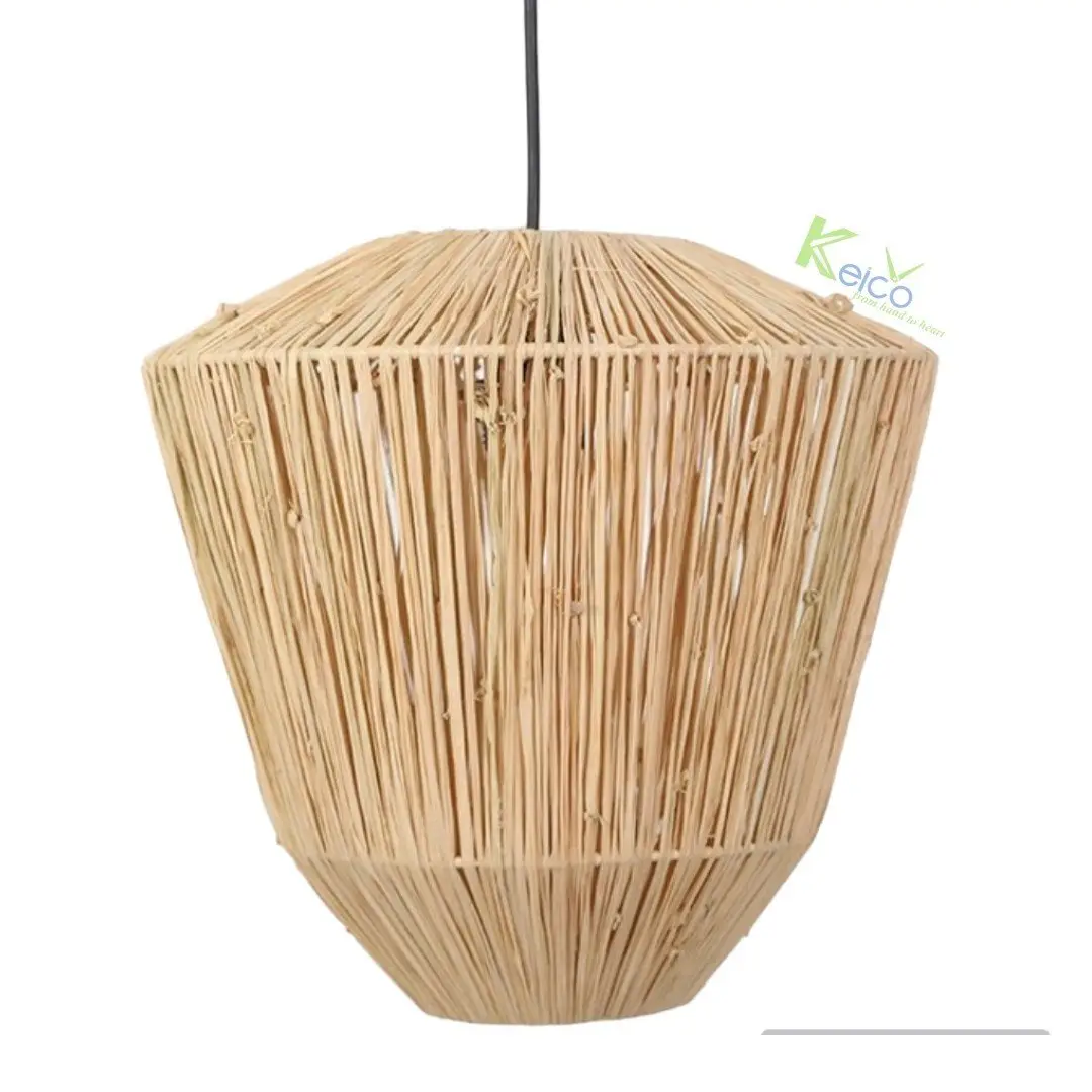 Neue Kollektion Jute-Lampenschutz dekoratives Deckenlicht erzeugen umweltfreundliche Lampe Bar retro Dekoration Restaurant Kronleuchter