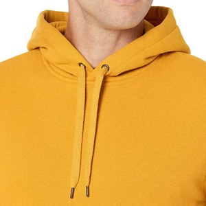 Sweat-shirt à capuche pour homme en molleton de coton, couleur unie, décontracté, pour l'automne, coupe classique, avec poche, tricoté, manches longues - Product Image 5