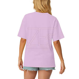 Camiseta gráfica de gran tamaño de Color sólido de alta calidad para mujer, camiseta gráfica de gran tamaño de algodón ligero transpirable - Product Image 2