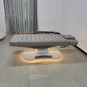 Modern Luxury Beauty Salon Furniture Golden Base Electrical 3 Motor Spa Facial Massage Bed - Product Image 1