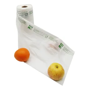 Roll of plastic bags 25x35cm Clear Super Market HDPE Produce Bag On Roll Made in Vietnam Support Customization