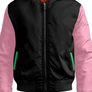 Chaqueta Bomber Unisex Personalizada Delta Zeta, Reversible, Impermeable, Transpirable, Estilo Universitario, Letra Griega Personalizada en la Parte Delantera - Product Image 5