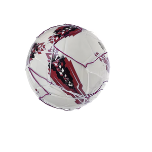 Ballon de football cousu à la machine, vente directe d'usine, personnalisé, couleur blanc et marron - Product Image 3