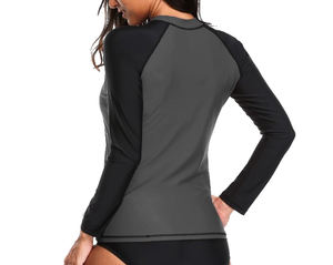 Plus Size <b>Women's</b> <b>Rash</b> <b>Guard</b> Long Sleeve Compression Shirt Custom Logo OEM Sportswear Manufacturer Supply - Product Image 3