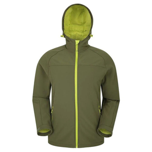 Chaqueta con capucha para hombre, prendas de vestir exteriores de talla grande, abrigo de Montañismo para viajes al aire libre de primavera, chaqueta Softshell con cremallera empalmada - Product Image 1