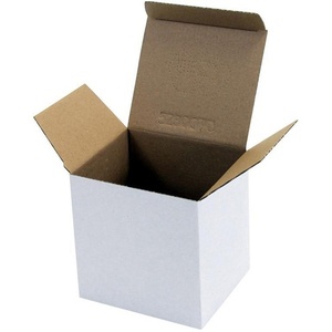 <b>White</b> <b>Single</b>-Wall Folding Boxes Automatic Bottom 110x95x110mm A7 Quality 1.1E Pack of 40 - Product Image 1