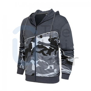 High Quality Winter Casual Solid <b>Men's</b> Tracksuit Sweatsuit Set Windproof Eco-Friendly Polyester/Cotton - Product Image 2
