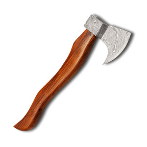 Wholesale Customized Bulk Orders OEM ODM Service Hunting New Arrival Damascus Axes Lightweight Wood <b>Handle</b> Steel Axe for Camping - Product Image 1