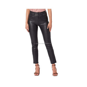Pantalon en toile de lin pour femme, taille haute, coupe droite, grande taille, imperméable et coupe-vent, décontracté, pour l'hiver - Product Image 6