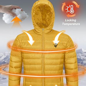 เสื้อแจ็คเก็ตพัฟเฟอร์ผู้ชาย ทนทาน น้ำหนักเบา อุ่นสบาย เหมาะสำหรับฤดูหนาว ดีไซน์พองตัวสวยงาม เหมาะสำหรับกีฬากลางแจ้งและสภาพอากาศหนาวเย็น - Product Image 6