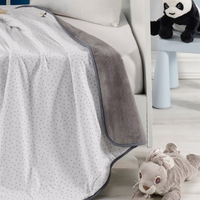 Manta de Bebé de Felpa 100% Algodón Orgánico Suave al Tacto, Ecológica, Tamaño Personalizado, Modelo OYA HOME WELSOFT, Hecho en Turquía