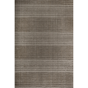 พรมโพลีเอสเตอร์ทำมือขนาดใหญ่ ลายทางสีเบจและสีน้ำตาล รูปทรงสี่เหลี่ยมผืนผ้า ขนาด 9x12 ฟุต สำหรับใช้ในห้องนอนและทางเดิน - Product Image 3