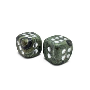 Dés à jouer en pierre de haute qualité D6 Cube jaspe kambaba Pierre précieuse naturelle Cristal Dés à jouer gravés en points Ensemble de dés personnalisés Viking Grossiste - Product Image 3