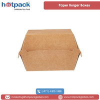 Boîtes à hamburgers en papier de qualité Recyclable 100%, en matériau de flûte Kraft pour l'emballage alimentaire à prix de gros